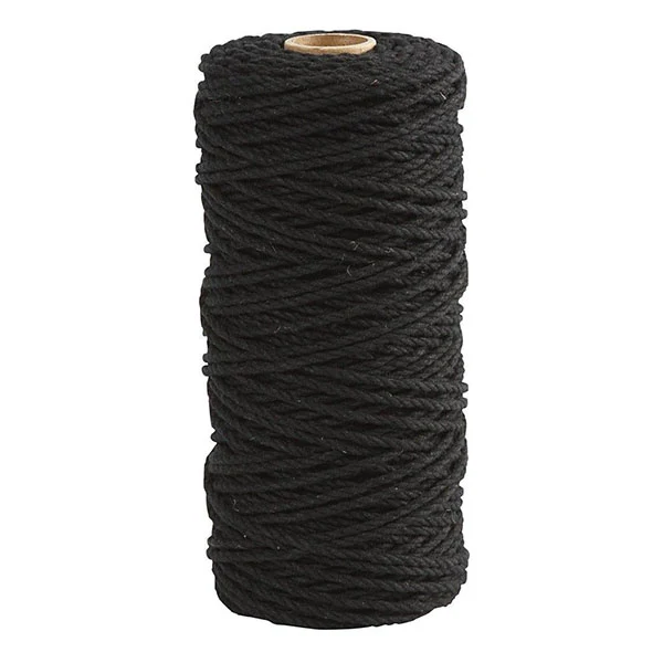 Knyttegarn 2mm 100m 50 Schwarz