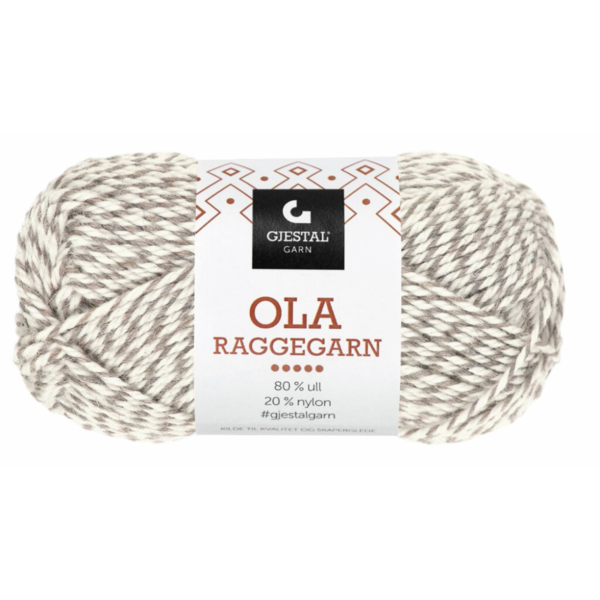 Gjestal Ola Raggegarn 704 Beige/natur gemillt