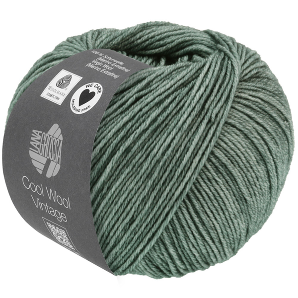 Lana Grossa Cool Wool Vintage 68 Grünliches Grau