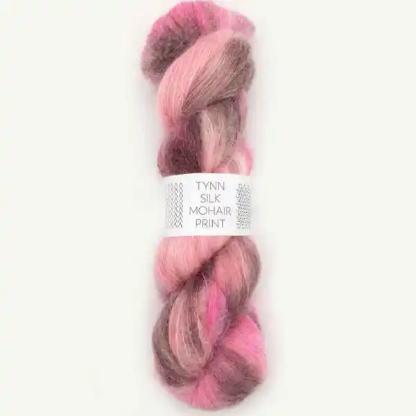 Sandnes Tynn Silk Mohair Print 4700 Rosa Beeren