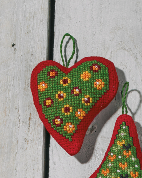 Stickset Kugeln im Herzen 7 x 8 cm