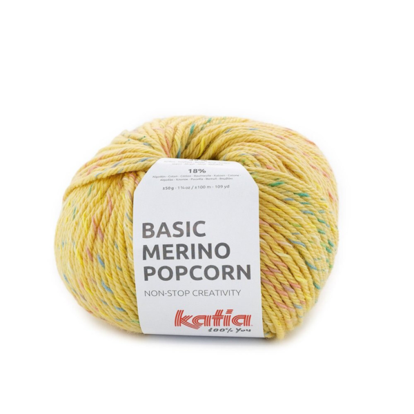 Katia Basic Merino Popcorn 203 Gelb-mehrfarbig