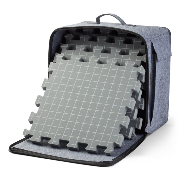 LindeHobby Blocking-Matten in Filztasche mit 100 T-Nadeln, Grau