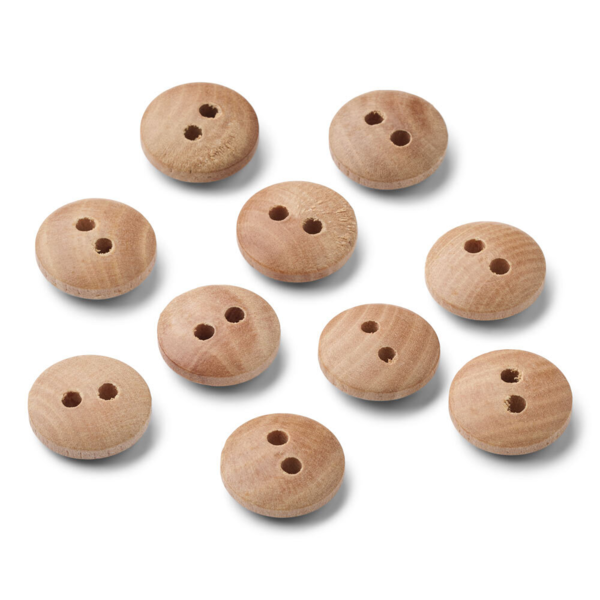 LindeHobby Holzknöpfe 11.5 mm, 10 Stück