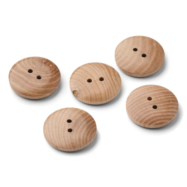 LindeHobby Holzknöpfe 22 mm, 5 Stück