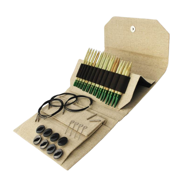 LYKKE Austauschbare Rundstricknadelset Grove, Beige, 13 cm