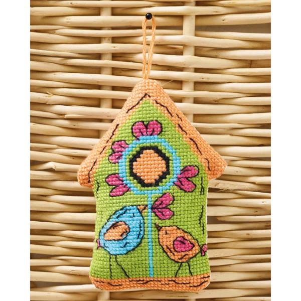 Vogelhaus grün 7x9 cm