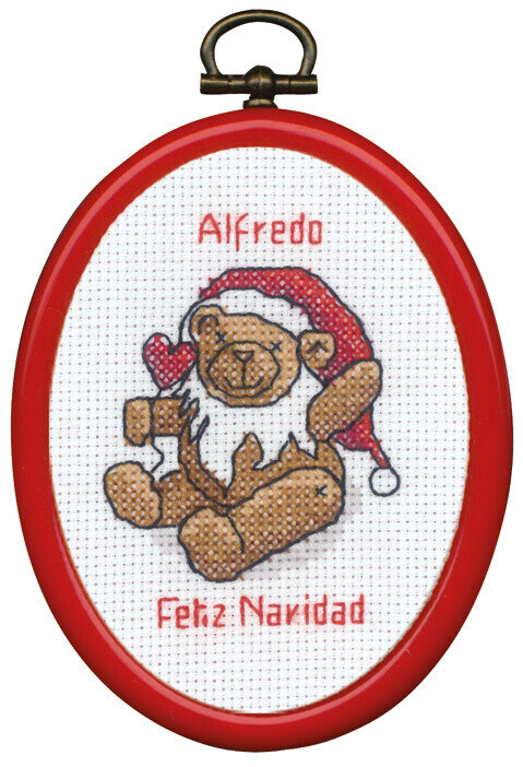 Stickset Weihnachtswichtel-Teddy m/5961/30 7 x 9 cm