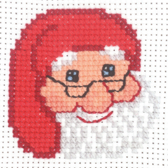 Stickset Weihnachtsmann mit Brille 10x10 cm
