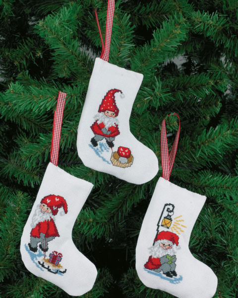 Stickset Wichtel unter Laterne 12 x 14 cm