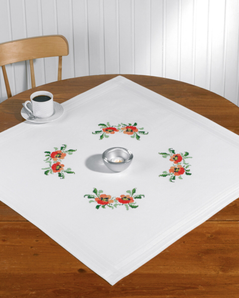 Stickset Mohnblumen XXX 80 x 80 cm