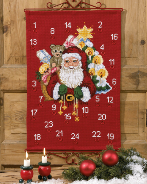 Stickset Weihnachtsmann mit Sack 60x40 cm 5125/40
