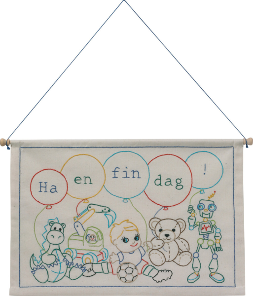 Stickset Ha en fin dag Junge 27 x 40 cm