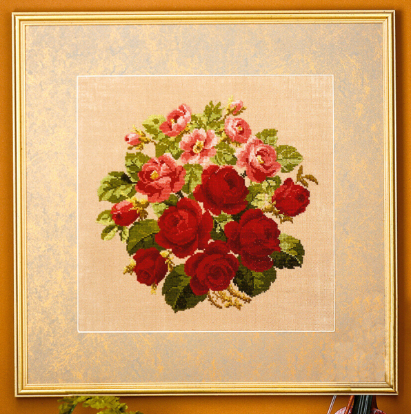 Stickset Alte Rosen 42x42 cm 5605/82