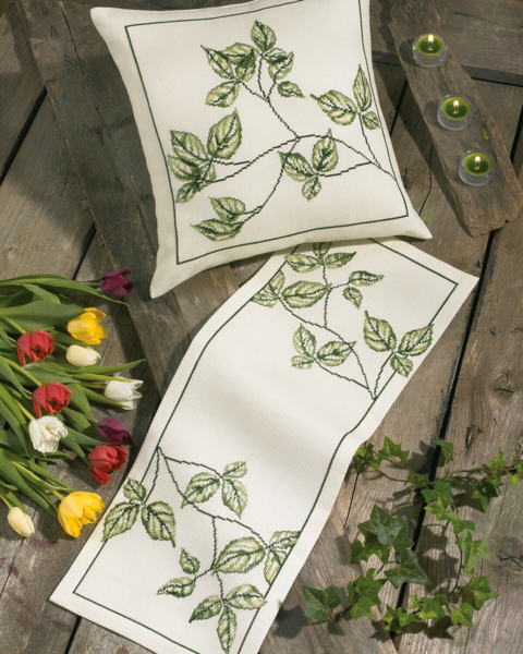 Stickset Zweig Läufer 39 x 39 cm