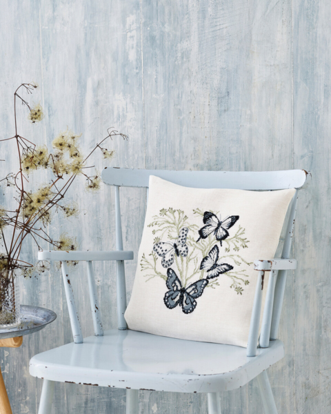 Stickerei-Kit Schmetterlinge 40 x 40 cm