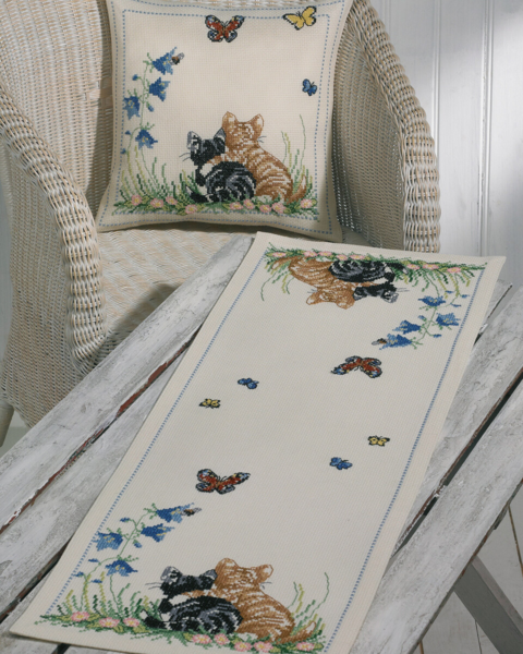 Stickset Katzenfreunde 40 x 40 cm