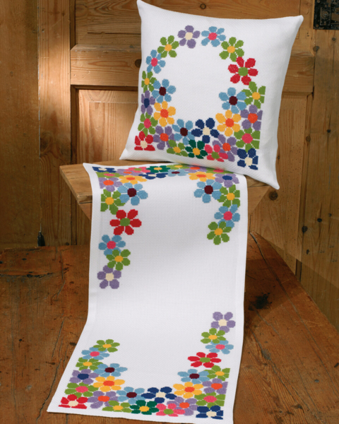 Stickpackung Französische Anemonen 40 x 40 cm