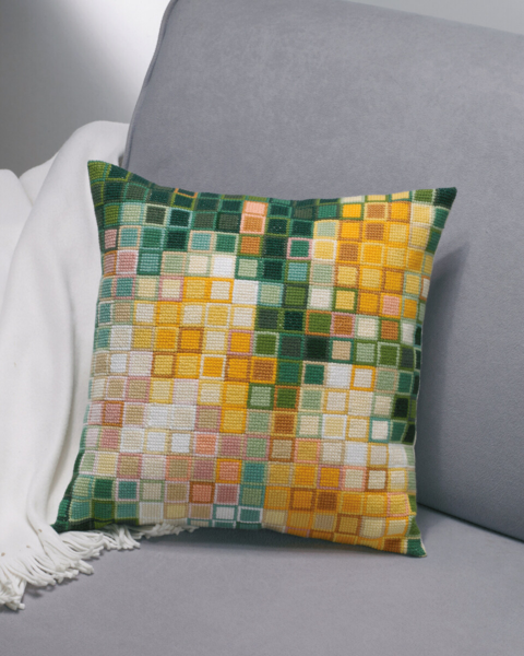 Stickerei-Kit Pixel Rosen 38 x 38 cm