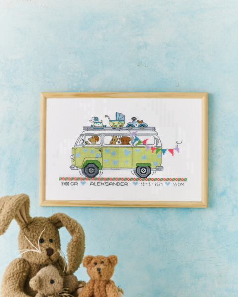 Stickset Jungenbus R5799 30 x 20 cm