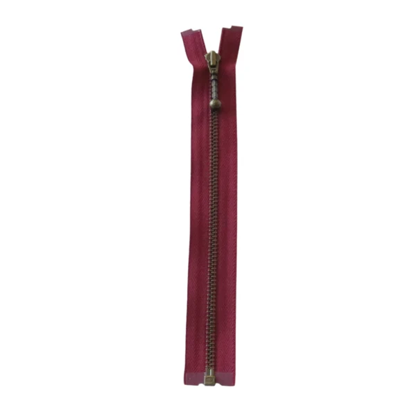 YKK Teilbarer Reißverschluss Metall 4 mm (25-65 cm) 527 Bordeaux