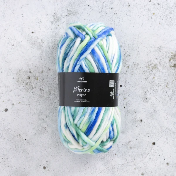 Svarta Fåret Merino Mega 04 Blaue Lagune