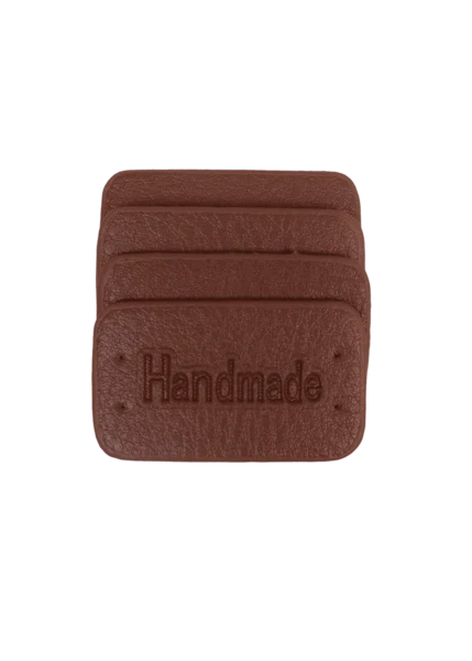 Go Handmade Handmade Label, 4 Stück: Braun