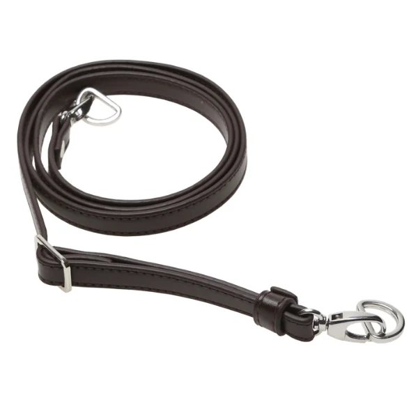 Go Handmade Schulterriemen für Taschen 130 cm 12 mm, Schwarz, Silber