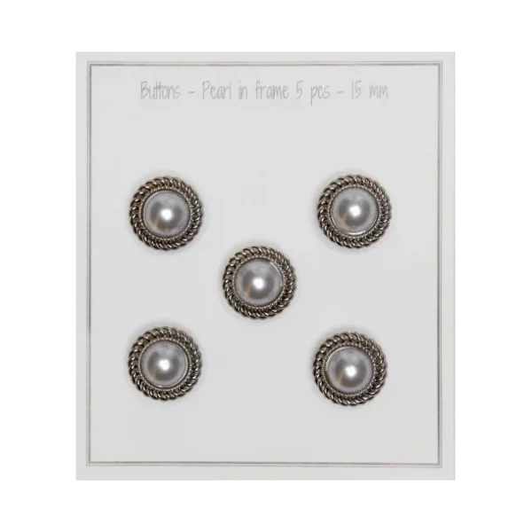 Knöpfe - Perle mit Rahmen: Perle
