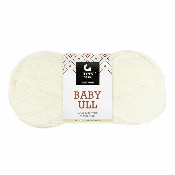 Gjestal Baby Ull 0020 Ungebleichtes Weiß