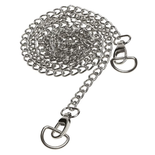 Go Handmade Taschenriemen Metallkette, 120 cm Silber