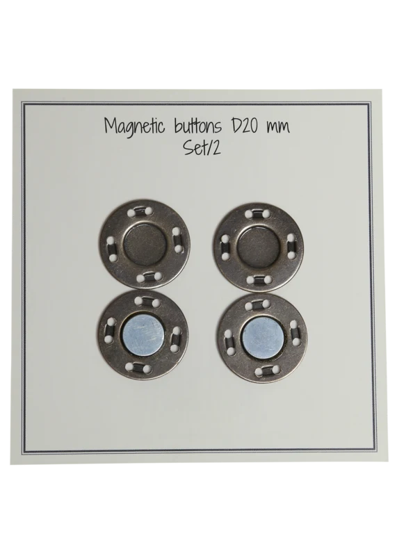 Go Handmade Magnetknöpfe 20 mm (2 Stück): Bronze