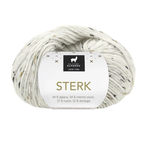 Du Store Alpakka Sterk 929 Weißer Tweed