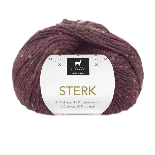 Du Store Alpakka Sterk 927 Bordeaux Tweed