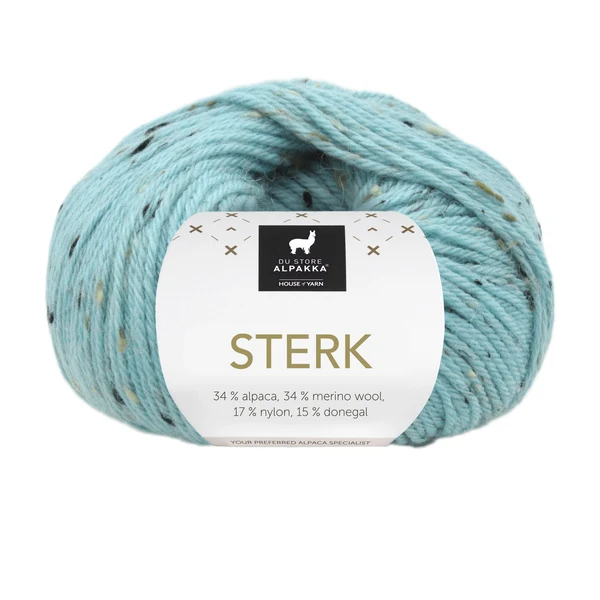 Du Store Alpakka Sterk 928 Karibikblauer Tweed