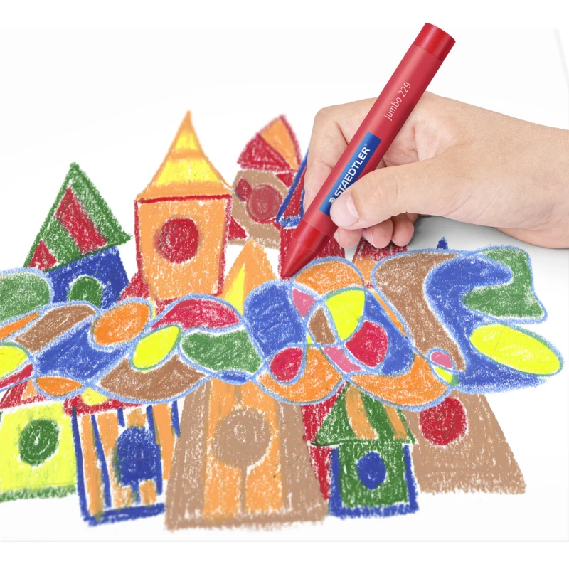 STAEDTLER Noris Club Jumbo 229 Wachsmalkreiden, 12 Stück – Anwendung