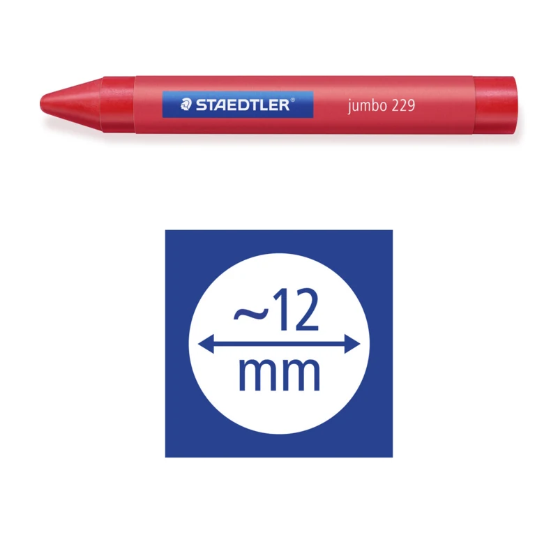 STAEDTLER Noris Club Jumbo 229 Wachsmalkreiden, 12 Stück – Picto