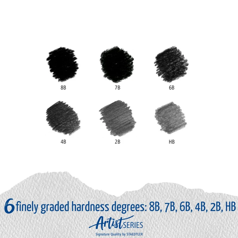 STAEDTLER Mars Lumograph Draw Pencils, 6 Stück – Degree