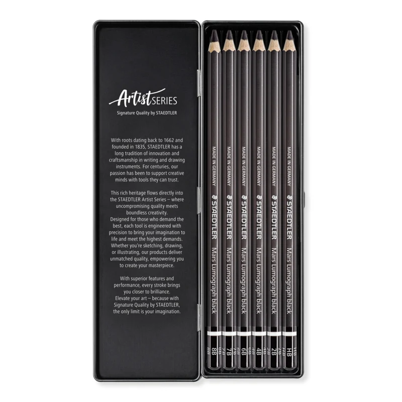 STAEDTLER Mars Lumograph Draw Pencils, 6 Stück – Hauptbild offen