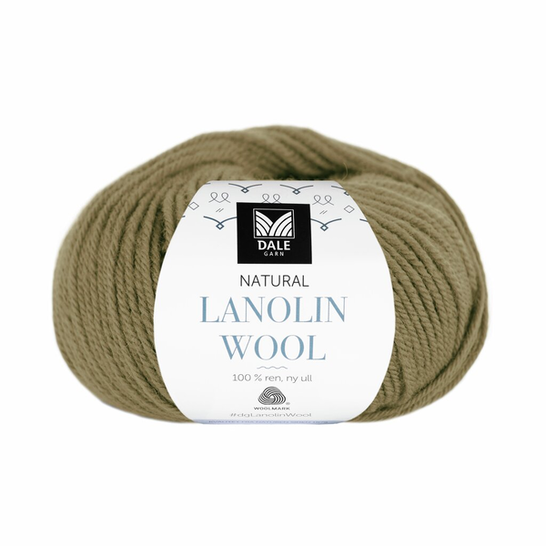 Dale Natural Lanolin Wool 1458 Olivgrün