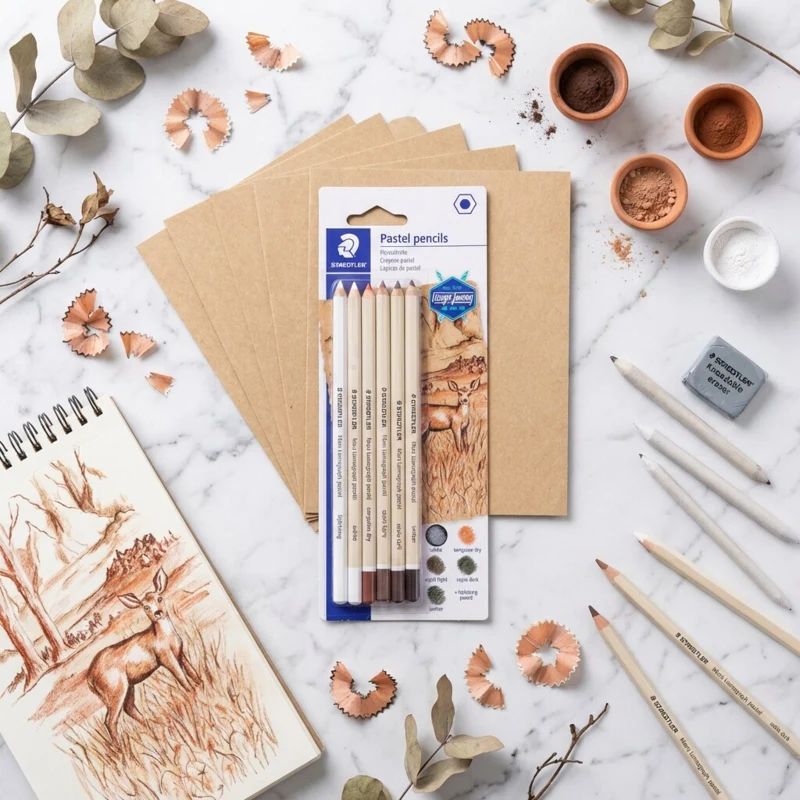 STAEDTLER March Lumograph Pastellstifte, 6-tlg – P-SBK6