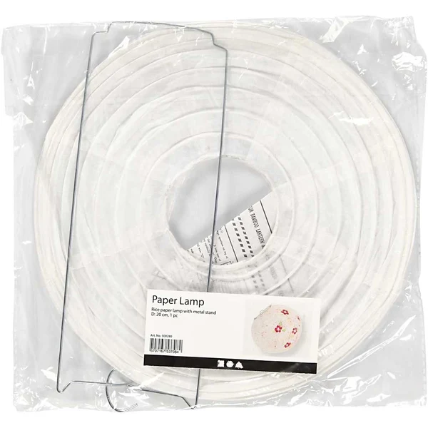Papierlampe, 20 cm, 1 Stück Weiß