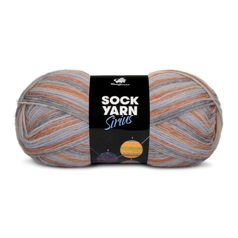 Mayflower Sock Yarn Universe Sirius 04 Hellblau/Rost/Staubblau