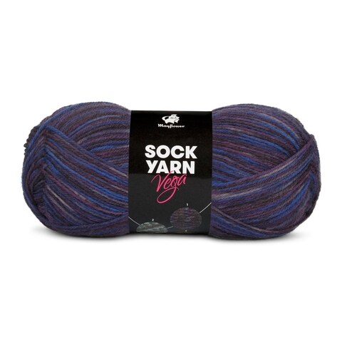 Mayflower Sock Yarn Universe Vega 01 Kobalt/Lila/Aubergine