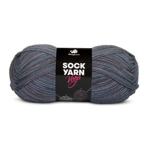 Mayflower Sock Yarn Universe Vega 02 Staubblau/Dunkelblau/Schiefer/Petrol