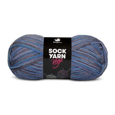 Mayflower Sock Yarn Universe Vega 04 Kornblumenblau/Schiefer/Jeansblau