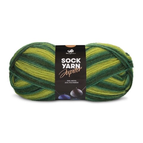 Mayflower Sock Yarn Universe Jupiter 06 Oliv/Limette/Tannengrün/Dunkelgrün