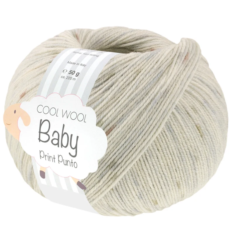 Lana Grossa Cool Wool Baby 376 Silbergrau/Taupe/Hellgrau