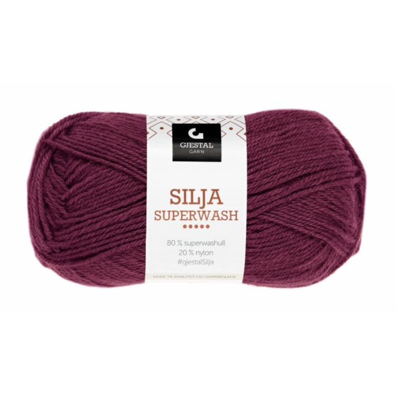 Gjestal Silja Superwash 389 Weinrot