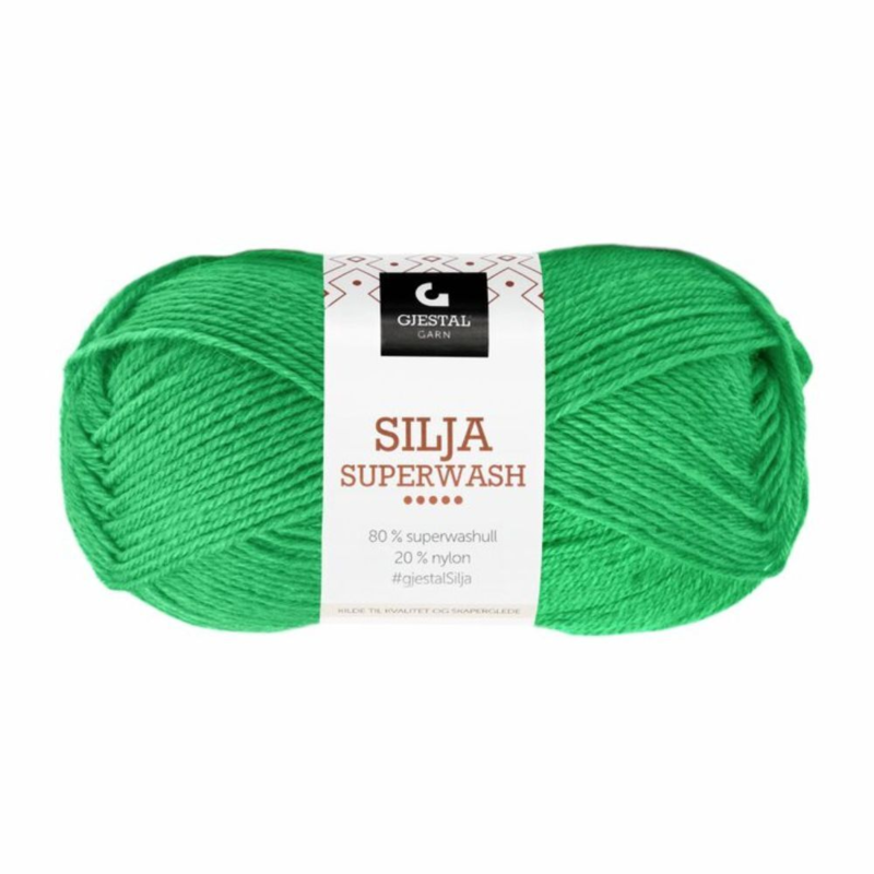 Gjestal Silja Superwash 395 Knallgrün